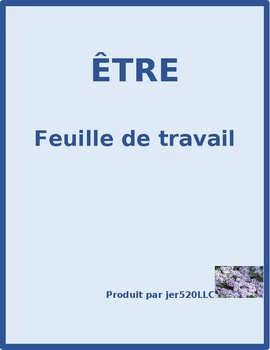 Preview of Être French Verb Worksheet 1