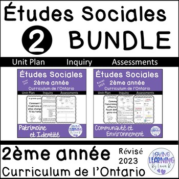 Preview of 2023 Ontario Social Studies Grade2 Etudes Sociales  BUNDLE   PDF & Google Slides