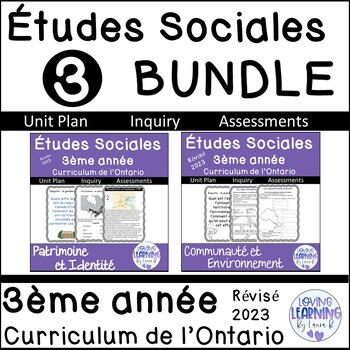 Preview of 2023 Ontario Etudes Sociales Gr 3 BUNDLE Social Studies   PDF & Google Slides