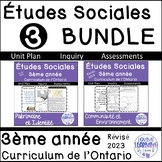 2023 Ontario Etudes Sociales Gr 3 BUNDLE Social Studies   