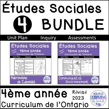 Preview of 2023 Ontario Social Studies Grade 4 Etudes Sociales BUNDLE   PDF & Google Slides