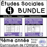 2023 Ontario Social Studies Grade 4 Etudes Sociales BUNDLE
