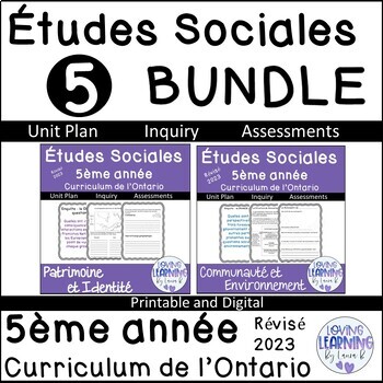 Preview of 2023 Ontario Etudes Sociales Gr 5 Social Studies BUNDLE   PDF & GS