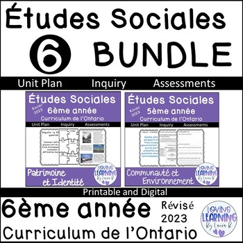 Preview of 2023 Ontario Etudes Sociales Gr 6 BUNDLE Social Studies   PDF & GS