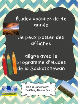 Preview of Études sociales de 4e année   Je peux poster des affiches   French Immersion