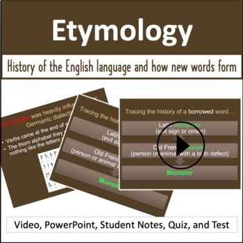 Preview of Etymology: History of the English Language and Word Formation (BUNDLE)