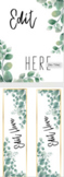 Eucalyptus Binder cover and spine labels