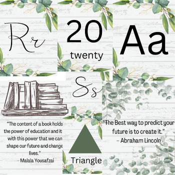 Preview of Eucalyptus Classroom Decor Bundle