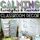 Eucalyptus Classroom Decor - Calming Posters Rolling Cart 