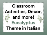 Eucalyptus Classroom Decor, Word Walls, and more in Italian