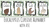 Eucalyptus Cursive Alphabet with ASL