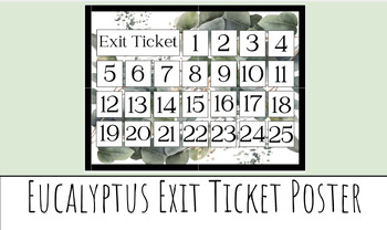 Preview of Eucalyptus Exit Ticket Poster