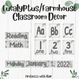 Eucalyptus/Farmhouse- Alphabet, Numbers 1-20,  Flip Calendar