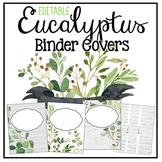 Eucalyptus - Farmhouse Decor - Editable Binder Covers
