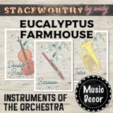 Eucalyptus Farmhouse Music Decor - Instruments of the Orch