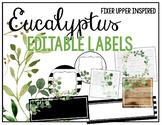 Eucalyptus & Green Leaf Decor - Editable Labels