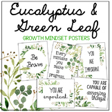 Eucalyptus & Green Leaf Growth Mindset Posters - Classroom Decor