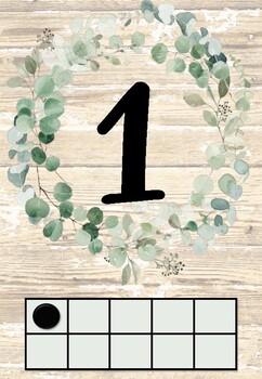 Preview of Eucalyptus Greenery Number Posters Decor Back to School