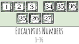 Eucalyptus Theme Numbers 1-36