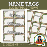 Eucalyptus Theme Tags Editable File for Names Badges Label