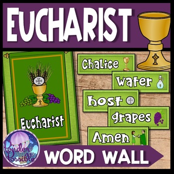 Preview of Eucharist {First Communion} Word Wall Cards