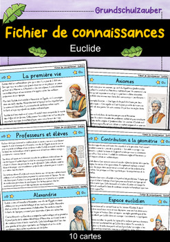 Preview of Euclide - Fichier de connaissances - Personnages célèbres (français)
