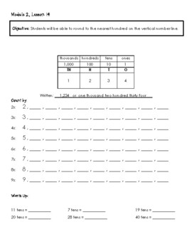 Preview of Euerka Math Third Grade Module 2 Lesson 14 - Lesson 21 Fill in Class Notes