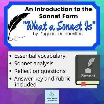 Preview of Eugene Hamilton's "What a Sonnet Is": Poetic Structure Lesson and Activities