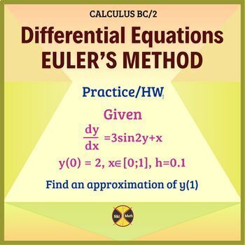Preview of Euler's Method - Practice/Homework