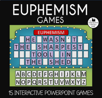 Preview of Euphemism Games - Examples of Euphemism in Sentences - 15 PowerPoint Games