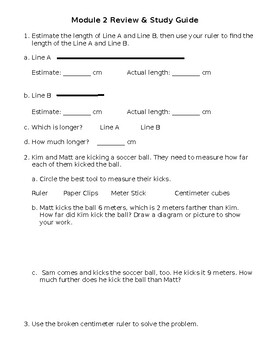 Preview of Eureka 2nd Grade: Module 2 Study Guide or Review