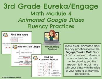 Preview of Eureka 3rd Grade - Engage Math Module 4 Google Slides Fluency Practices