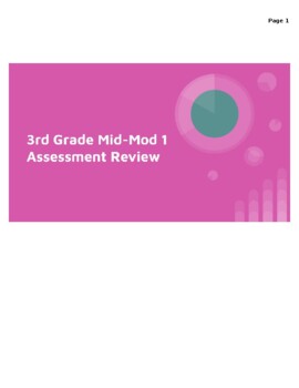 Preview of Eureka- 3rd Grade Mid-Mod 1 Assessment Review