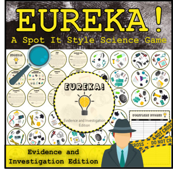 Preview of Eureka! A Spot It Style Science Game - Evidence and Investigation Edition