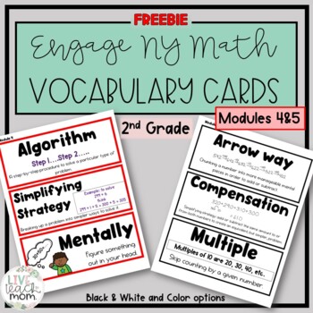 Preview of Math Word Wall 2nd Grade MODULES 4 AND 5 [Aligned to Eureka/ Engage NY]