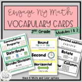 Math Word Wall 3rd Grade MODULES 1 and 2 [Aligned to Eurek