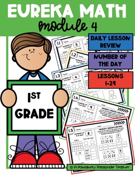 Preview of Eureka (Engage New York) 1st grade Module 4 DAILY LESSON REVIEW PRINTABLE