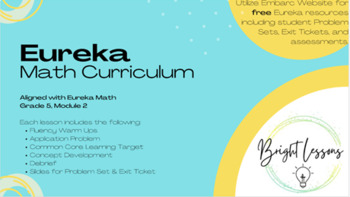 Preview of Eureka Eureka [Engage NY] Math, Grade 5, Module 2, Topic F, Lessons 19-23