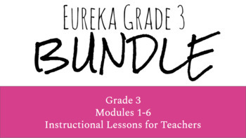 Preview of Eureka Grade 3 Instructional Lessons Modules 1-6 BUNDLE