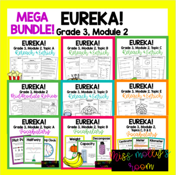 Preview of Eureka! Grade 3, Module 2, No-Prep *MEGA BUNDLE*