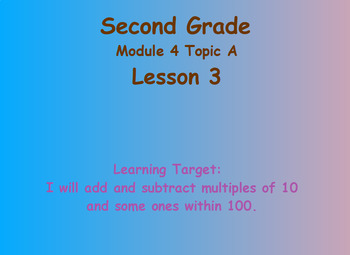Preview of Eureka Math 2nd Grade Module 4 Lesson 3 ActivInspire Chart