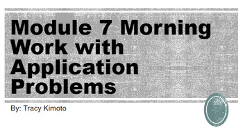 Preview of Eureka Math 2nd Grade Module 7 Morning Work with Application Problems