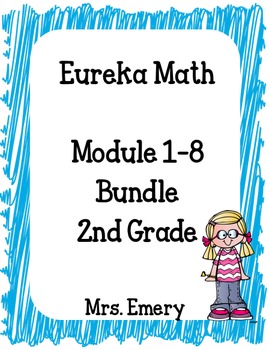 Preview of Eureka Math 2nd Grade Student Sheets Bundle - Modules 1-8