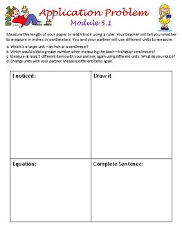 Eureka Math 3rd Grade Module 5 Application Problem by Hong Su | TPT