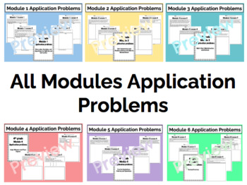 Preview of Eureka Math 4th Grade ALL Modules Application Problem BUNDLE