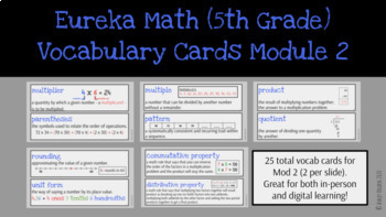 Preview of Eureka Math (5th Grade) Digital Vocabulary Cards - Module 2