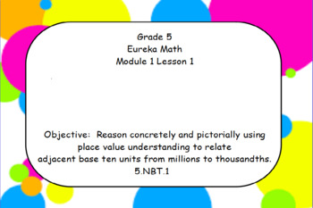 Eureka Math 5th Grade Module 1 Flipcharts by 5th Grade Rockstars