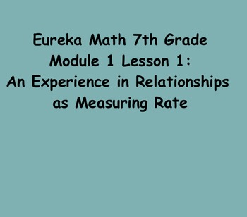 Preview of Eureka Math 7th Grade Module 1 Lesson 1