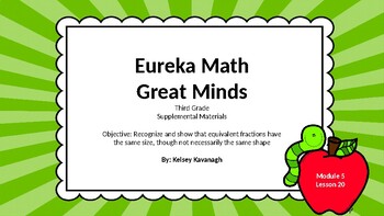 Preview of Eureka Math/Engage NY 3rd grade Module 5 Lesson 20 Slideshow
