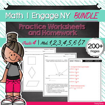 Preview of Math | Engage NY - 4th Grade Extra Worksheets BUNDLE + Answer Keys